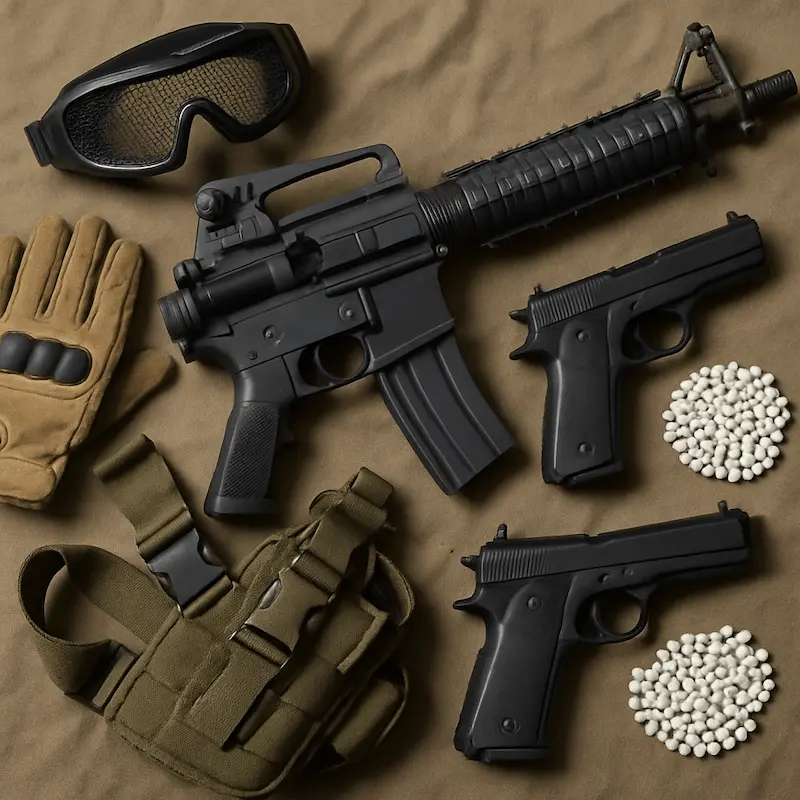 Plusieurs armes de airsoft